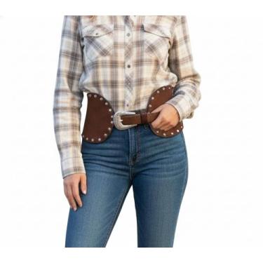 Imagem de Cinto Country Rodeio Feminino CI005 Couro Legítimo - Blood Art, Marrom