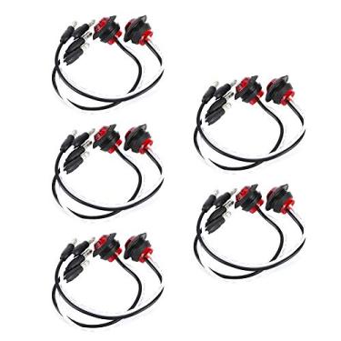 Imagem de Luzes de LED para reboque 10 peças 3 4 polegadas LED luz marcador lateral lâmpada de folga com terminal DC 12V para carro reboque caminhão iate iate (vermelho)