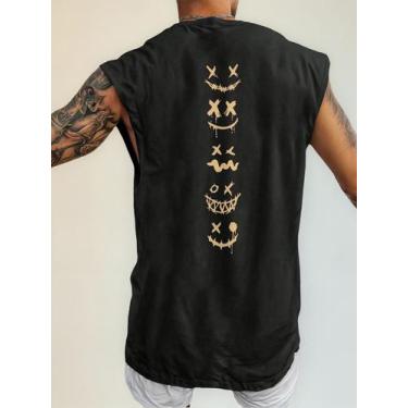 Imagem de Regata Masculina Academia Estilo Verão Praia Summer Blusa 47 Algodao E