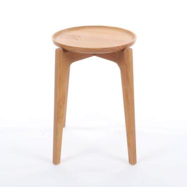 Imagem de Mesa Lateral Bandeja Mel Escuro 35 cm x 51 cm - Casavee