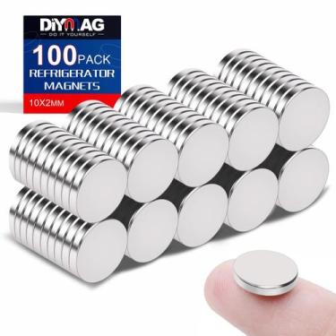 Imagem de Ímãs de geladeira DIYMAG 100Pcs 10x2mm Strong