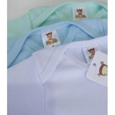 Imagem de Kit 03 Body Bebê Manga Curta Malha Canelada Masculino - Pitchu, M, Mas