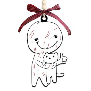 Imagem de Enfeites de Natal engraçados para animais de estimação – Ornamento para cães e gatos para árvore de Natal – Presentes divertidos para amantes de animais de estimação, babá de cachorro, assistente