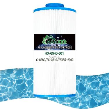 Imagem de HANXER Cartucho Spa Fliter substitui Sundance 6540-501, PSD85-2002, C-8380, Filbur FC-2810, Excel Filters XLS-840, Aladdin 18007, Baleen AK-70031, Magnum SU80, cartucho de filtro de 85 pés quadrados