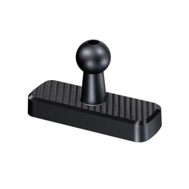 Imagem de Base magnética de suporte de telefone esférica de 17 mm, suporte de ímãs fortes com padrão de fibra de carbono para carro, academia, caminhão, geladeira, UTV e barco, solução de montagem universal