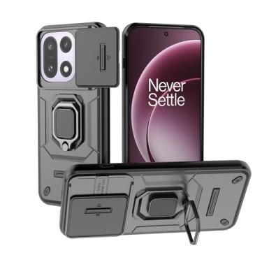 Imagem de Ranyi Capa para celular OnePlus 15, armadura de camada dupla com suporte de anel, proteção de silicone com absorção de choque, capa protetora resistente para OnePlus 15 5G PLK110 (smartphone de 6,7