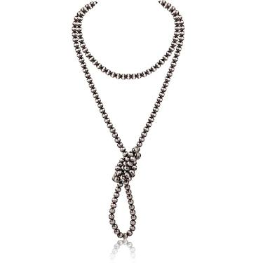 Imagem de Colar vintage escovado CCB Navajo West gargantilha empilhada de camada dupla para homens e mulheres, Zinco, Sem Pedra Preciosa