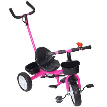 Imagem de Triciclo Infantil Pedal Motoca 2 em 1 Brinqway BW-082RS Rosa