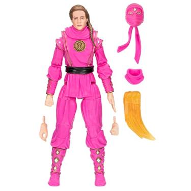 Imagem de Hasbro Coleção De Iluminação Power Rangers X Cobra Kai 15 Cm Samantha Larusso Figura Ranger Mantis Rosa