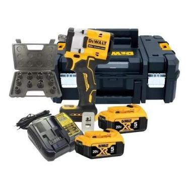 Imagem de Chave De Impacto Dewalt 2baterias  20v 5ah Dcf922 Maleta com  Soquete