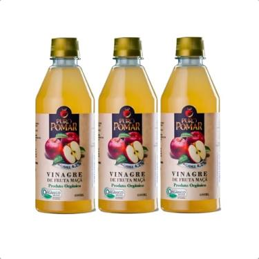 Imagem de Vinagre Puro Pomar Maçã Orgânico Pet 400ml - KIT 3 UNI