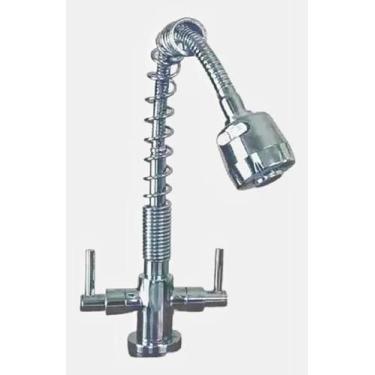 Imagem de Torneira Misturador Monobloco Gourmet Com Mola Para Cozinha - Cmm Meta