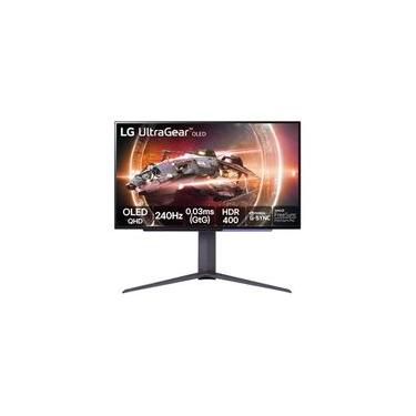 Imagem de Monitor Gamer LG UltraGear OLED – Tela OLED 27”, QHD, HDR400, True black, 1.5M:1, 240Hz, 0,03ms (GtG), NVIDIA® G-SYNC® – 27GS95QE-B
