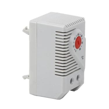 Imagem de FTVOGUE Termostato Mecânico, Interruptor Controlador de Temperatura Normalmente Aberto, Não Programável, de 0 a 60, Terminal de 2 Pólos 2,5 Mm Fios, órbita DIN de 35 Mm, Botão Ajustável, Ação Rápida