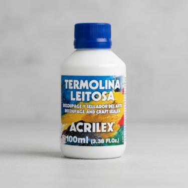 Imagem de Termolina Leitosa Acrilex 100ml – Impermeabilizante para Tecidos, Papel e Bordados | Evita Desfiamento | Ideal para Decoupage com Guardanapos, Costura Criativa e Artesanato