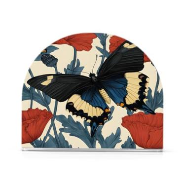 Imagem de Qilmy Porta-guardanapos de borboleta retrô para mesas - porta-guardanapos para cozinha, porta-guardanapos de mesa, porta-guardanapos de coquetel, porta-guardanapos moderno, guardanapos de papel390