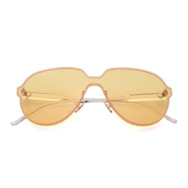 Imagem de HCHES Óculos de Sol Sem Aro Feminino Masculino Vintage Peça Única UV400 para Dirigir (7)