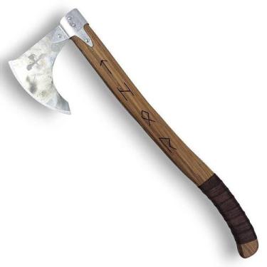 Imagem de Machado Viking Artesanal Com Runas - Tenda Medieval