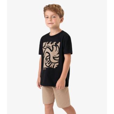 Imagem de Conjunto Camiseta com Bermuda Meia Malha RoviKids Preto - Rovitex Kids