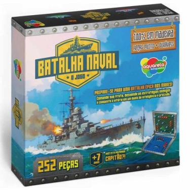Imagem de Quebra-Cabeça Madeira Batalha Naval 252 peças Aquarela