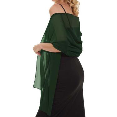 Imagem de Lenço Xale CHICGAL para mulheres, vestido de noite, festa de casamento