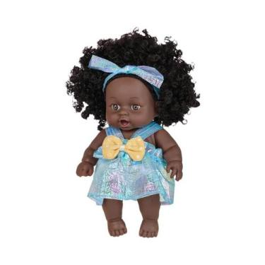 Imagem de Boneca Bebê Realista Negra De 12 Polegadas Com Roupas, Corpo De Vinil 