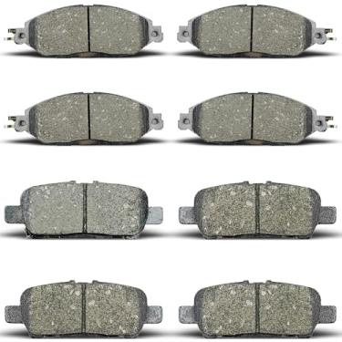 Imagem de Pastilhas de freio dianteiras traseiras compatíveis com Nissan Pathfinder 2013-2017, para Infiniti JX35 2013-2017, Infiniti QX60