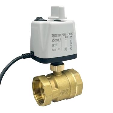 Imagem de Válvula esférica motorizada 1/5.1 cm 3/10.2 cm 2.5 cm 1-1/10.2 cm 1-1/5.1 cm 5.1 cm 2.5 cm 1-1/5.1 cm 5.1 cm com interruptor manual, controle de 2 fios, válvula de esfera elétrica normalmente fechada