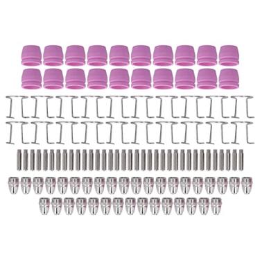 Imagem de Consumíveis de soldagem, bocais cerâmicos, eletrodos, bocais condutores, anéis de aço para tocha de plasma