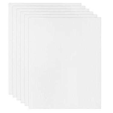 Imagem de PATIKIL Quadros de tela 15 x 20 cm para pintura, pacote com 6 100% algodão, quadrados, triplos, esticados, arte em branco, painel de lona fino para acrílico, óleo, tintas de têmpera, branco