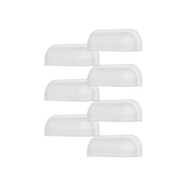 Imagem de 7 Puxador Modelo Concha Quadrada De Móveis Gaveta Comoda 64mm (Branco)