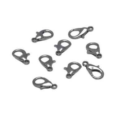 Imagem de Fechos De Lagosta Banhados a Prata 50 Peças 10-21mm Para Fabricação De