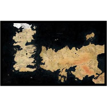 Imagem de Quadro Decorativo Game Of Thrones Mapa Cinema Escritórios Quartos Sala