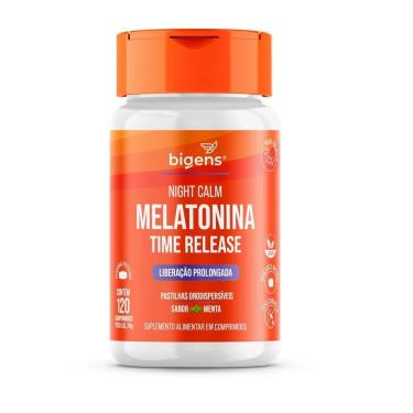 Imagem de Night Calm Melatonina Time Release - 120 Comprimidos Menta - Bigens-Masculino