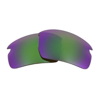 Imagem de Lentes de reposição polarizadas compatíveis com óculos de sol Oakley Flak 2.0 oo9295 - Fabricado nos EUA, Marrom polarizado com espelho verde jade, Flak 2.0 59 Millimeters