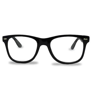 Imagem de 4E's Novelty Óculos de fantasia para crianças e adultos, óculos nerd retrô emoldurados pretos com lentes transparentes, óculos de fantasia de velho
