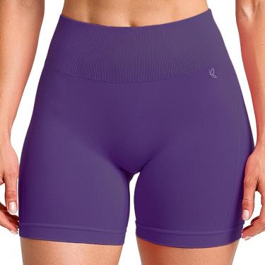 Imagem de Shorts Fitness Benévola Poliamida Academia Sem Costura Leg Legging Sem Transparência Treino Corrida-Feminino