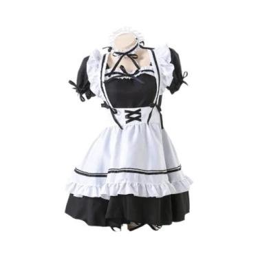 Imagem de Fantasia Sexy De Maid Lolita Para Mulheres, Vestido Kawaii Com Avental