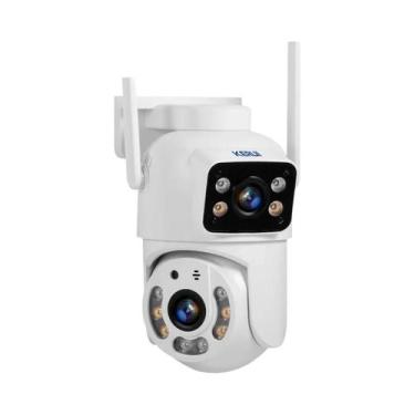 Imagem de Câmera IP PTZ Wifi De 10MP 5K Com Dupla Lente E Dupla Tela, Câmera De 