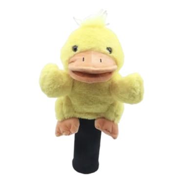 Imagem de KiBcsLic Capa protetora para cabeça de taco de golfe com estampa de animal, capa protetora fofa e espessa de pelúcia para cabeça de driver, ideal para