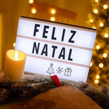 Imagem de Luminária Letreiro Led Cinema Light Box Led A4 96 Letras