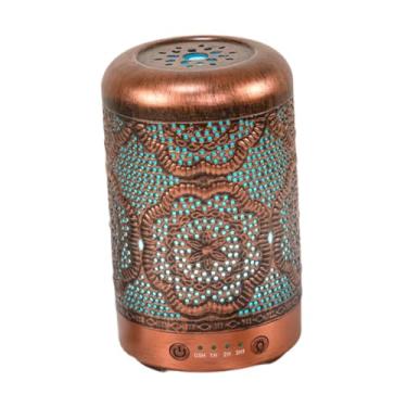 Imagem de IEUDNS Umidificador Difusor de Óleos Essenciais de 100ml com Névoa Fria, Design Elegante e Desligamento Automático para Casa, Cobre Vermelho