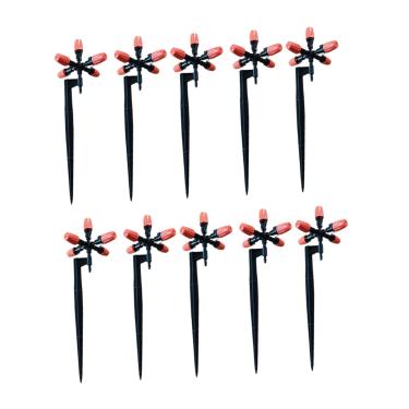 Imagem de Stgfyxgs Aspersor de Jardim com Rotação de 360°, para Irrigação de Jardins, Mangueira de 4/7 Mm, Bico para Gramado, Aspersor com Múltiplos Bicos para Aplicaçõe