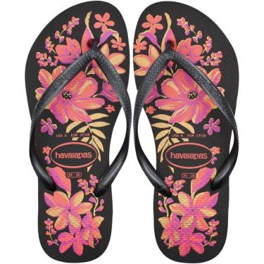 Imagem de Chinelo de Dedo Havaianas Slim Organic 2 Floral Feminino-Feminino