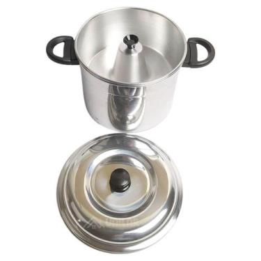 Imagem de Conjunto Panela Alta 2 Em 1 Forma Pudim Banho Maria Alumínio - ASC