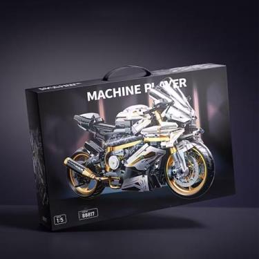 Imagem de Moto Para Montar Design Moderno Com 2078 Peças Compatíveis - Machine P