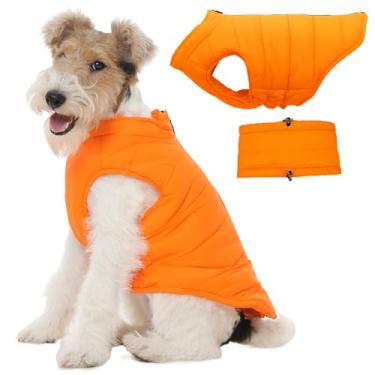 Imagem de LeleTail Casacos de clima frio para cães pequenos, meninos e meninas, roupas de neve para cães, jaqueta quente para inverno à prova de vento, colete com zíper no pescoço para Dachshund, West Highland