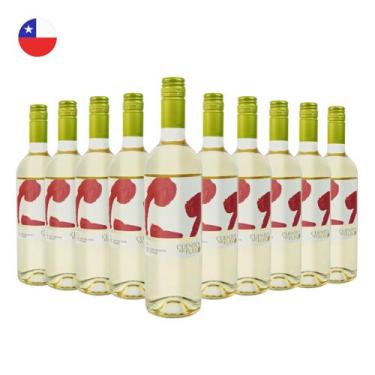 Imagem de Kit com 10 Vinhos Chilenos Sauvignon Blanc 750ml Cuentos del Fuego