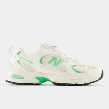 Imagem de Tênis New Balance 530, Creme, Verde, 34