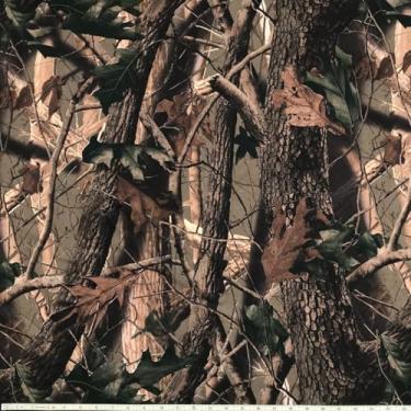 Imagem de Tecido de camuflagem de árvore de madeira - 141.7 g/yd², 149.9 cm de largura, 100% poliéster - para costura, estofamento, equipamentos de caça ao ar livre projetos DIY (padrão 01, 1 jarda pré-corte)